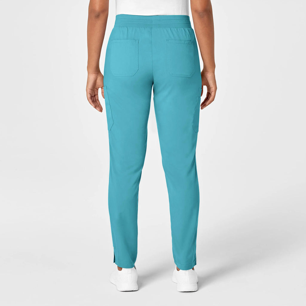 Wink Scrubs Women's Slim Leg Cargo Scrub Pant Teal | scrub-supply.com