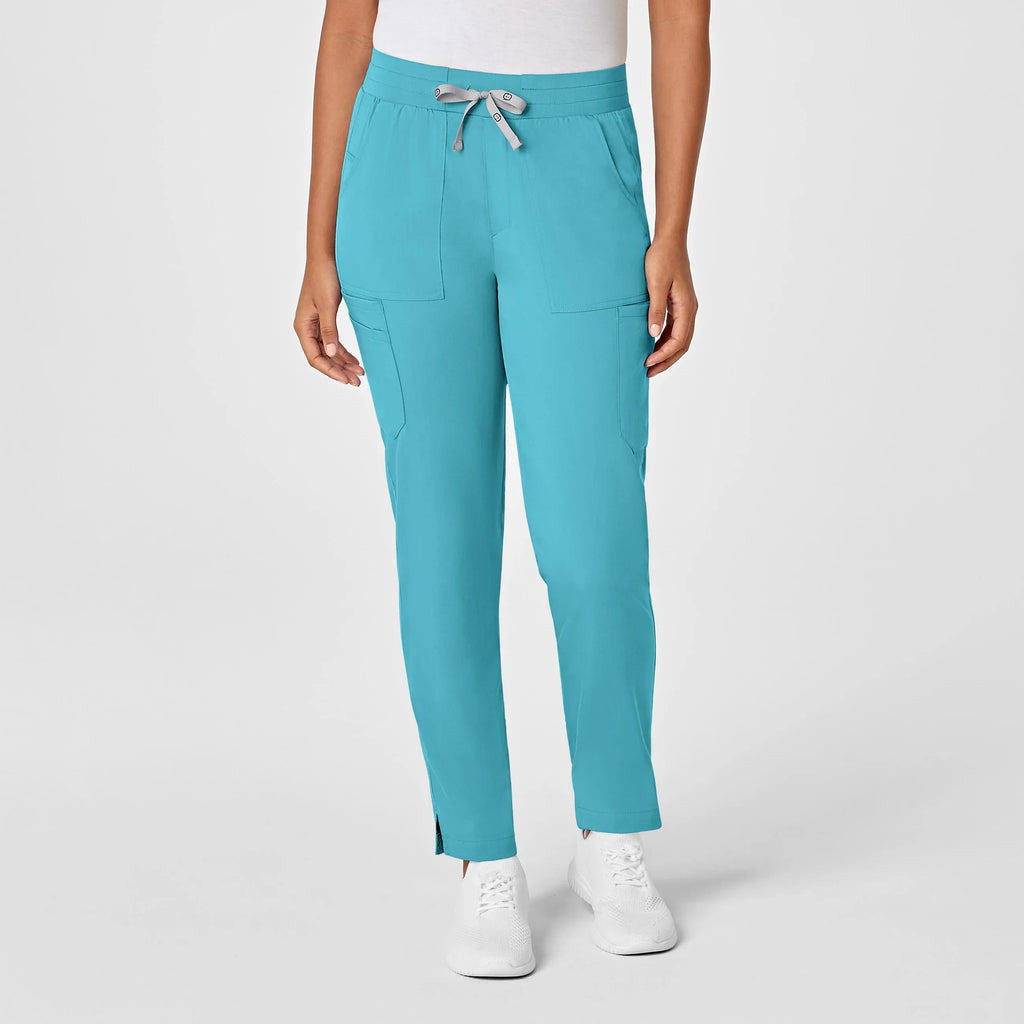 Wink Scrubs Women's Slim Leg Cargo Scrub Pant Teal | scrub-supply.com