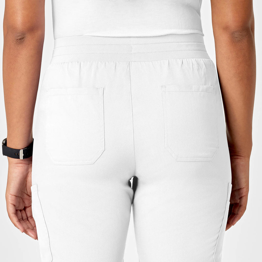 Wink Scrubs Women's Slim Leg Cargo Scrub Pant White | scrub-supply.com