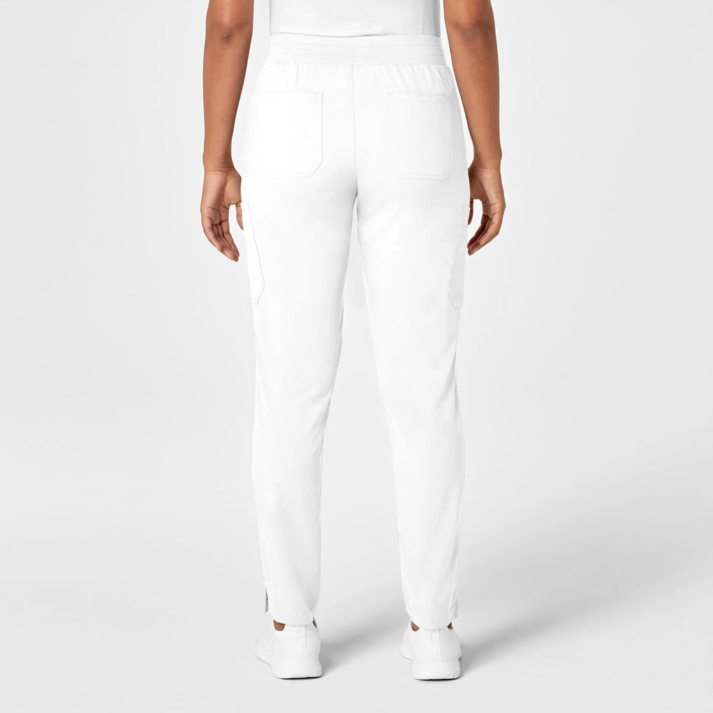 Wink Scrubs Women's Slim Leg Cargo Scrub Pant White | scrub-supply.com