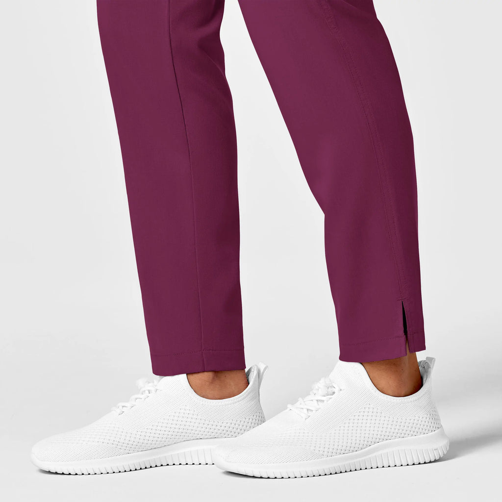 Wink Scrubs Women's Slim Leg Cargo Scrub Pant Wine | scrub-supply.com