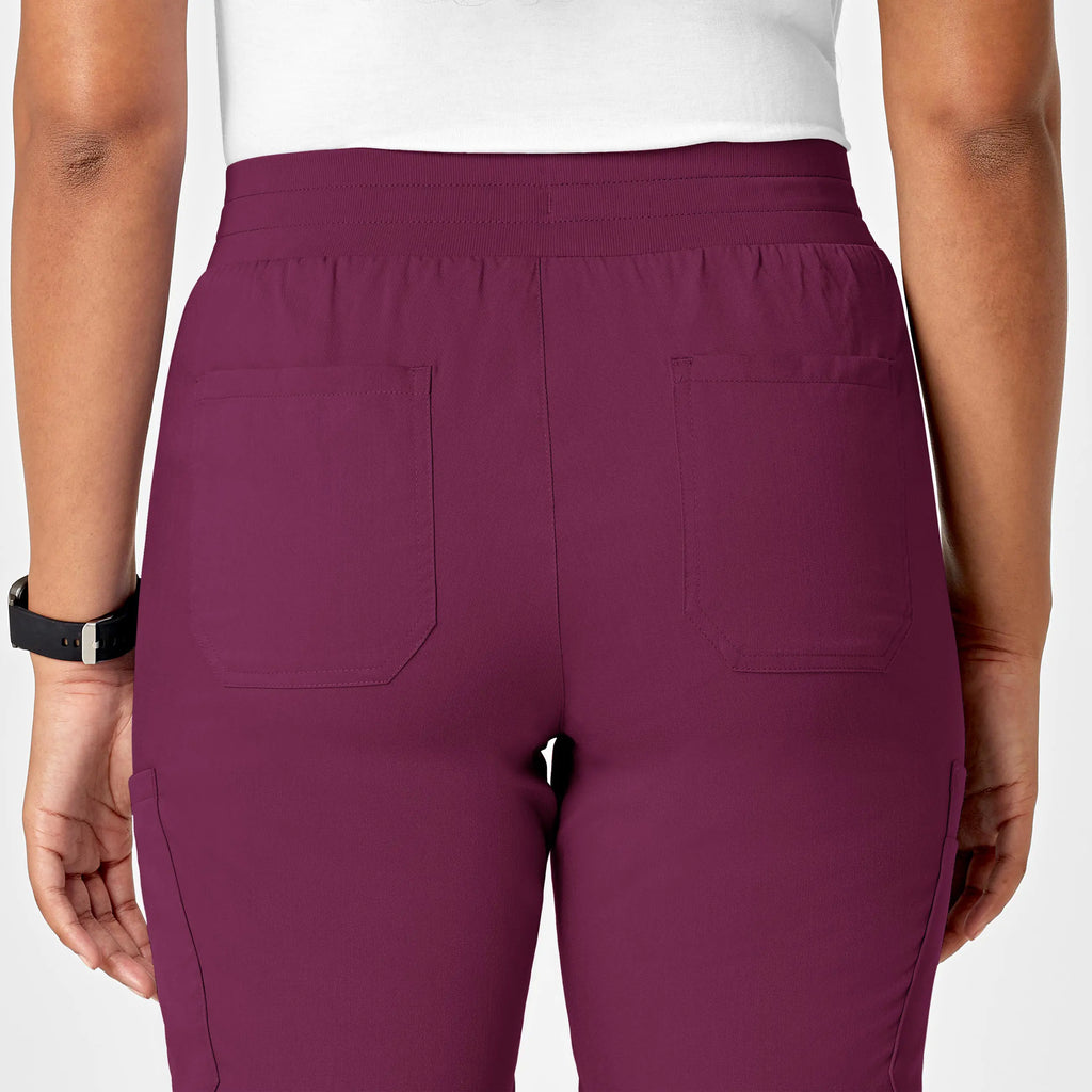 Wink Scrubs Women's Slim Leg Cargo Scrub Pant Wine | scrub-supply.com