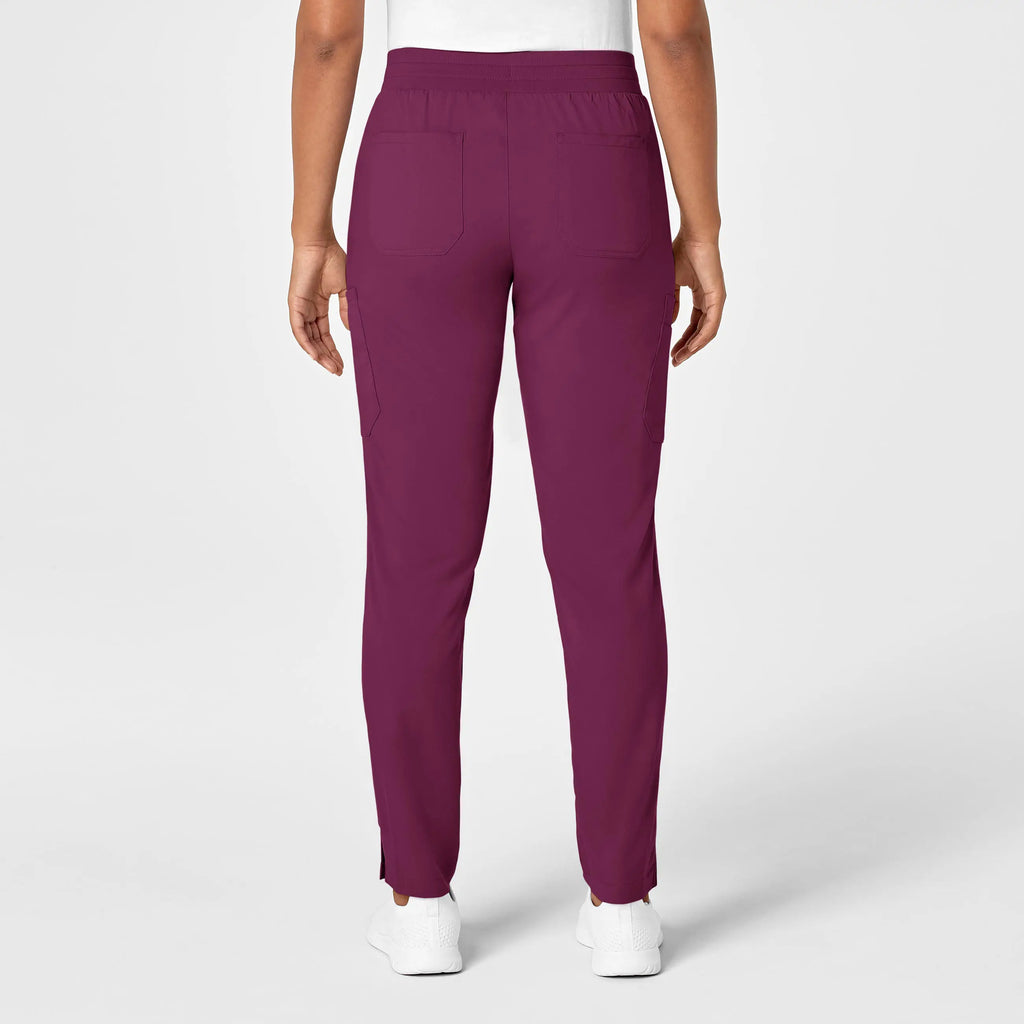 Wink Scrubs Women's Slim Leg Cargo Scrub Pant Wine | scrub-supply.com