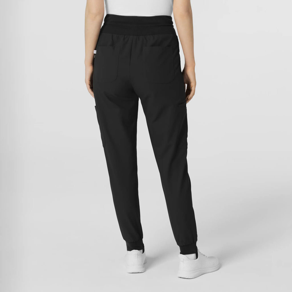 Wink Scrubs Women's Convertible Stirrup Jogger Scrub Pant Black | scrub-supply.com