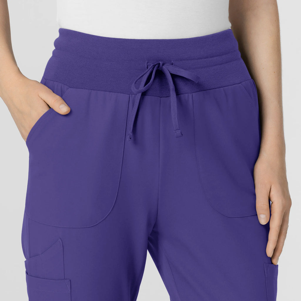 Wink Scrubs Women's Convertible Stirrup Jogger Scrub Pant Grape | scrub-supply.com