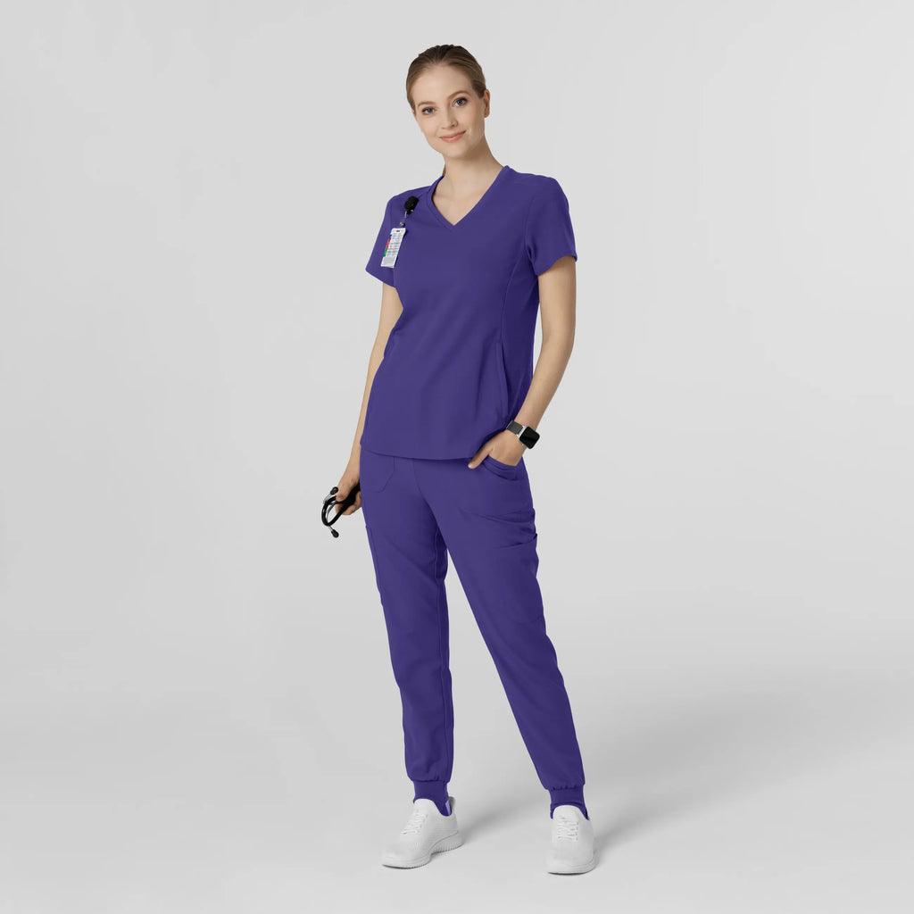 Wink Scrubs Women's Convertible Stirrup Jogger Scrub Pant Grape | scrub-supply.com