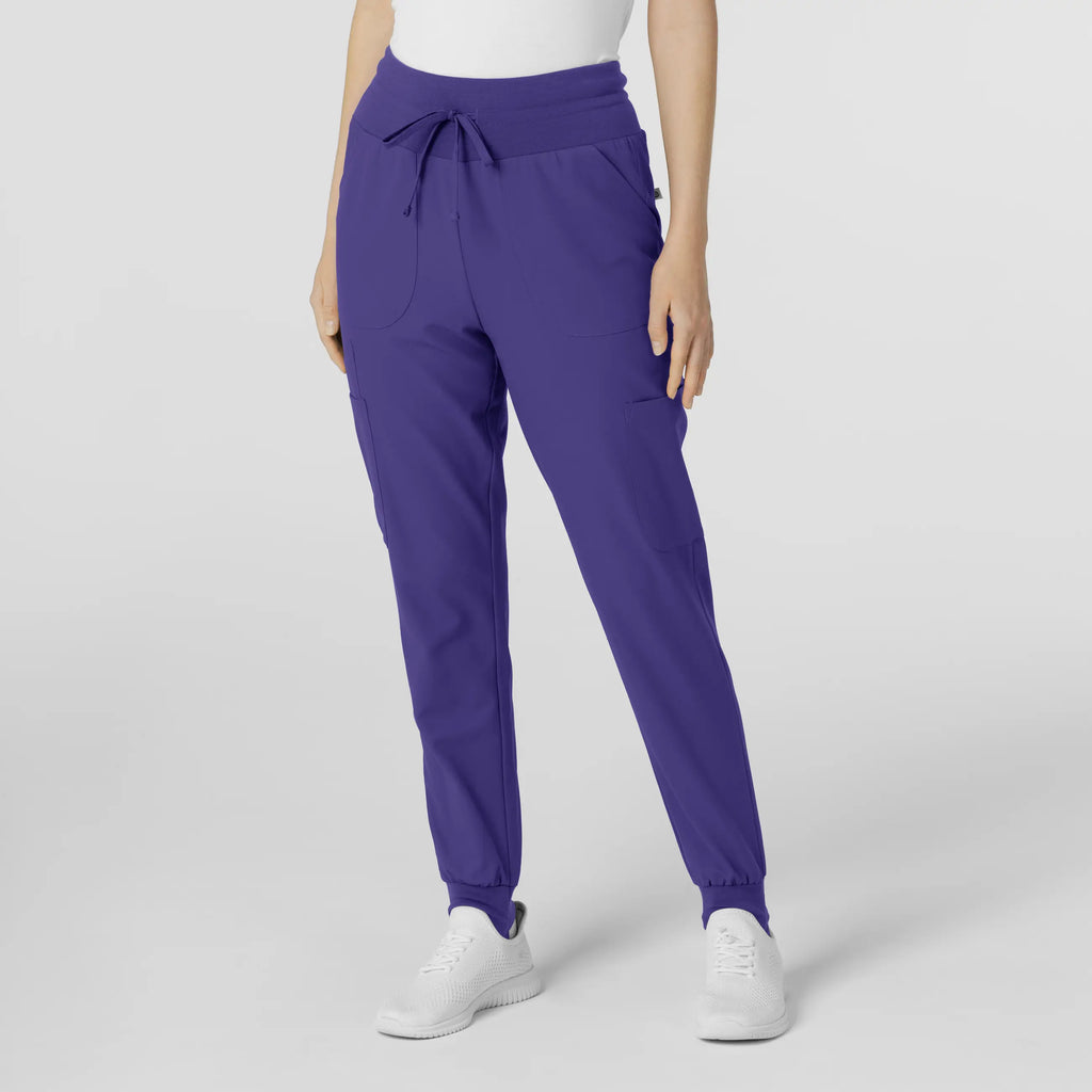 Wink Scrubs Women's Convertible Stirrup Jogger Scrub Pant Grape | scrub-supply.com