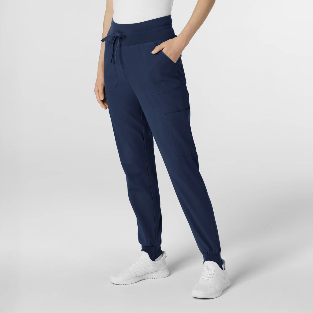 Wink Scrubs Women's Convertible Stirrup Jogger Scrub Pant Navy | scrub-supply.com