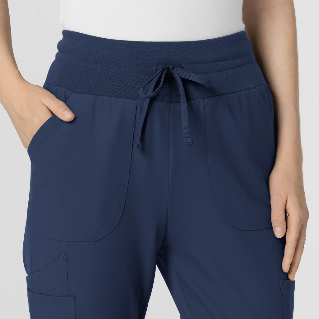 Wink Scrubs Women's Convertible Stirrup Jogger Scrub Pant Navy | scrub-supply.com