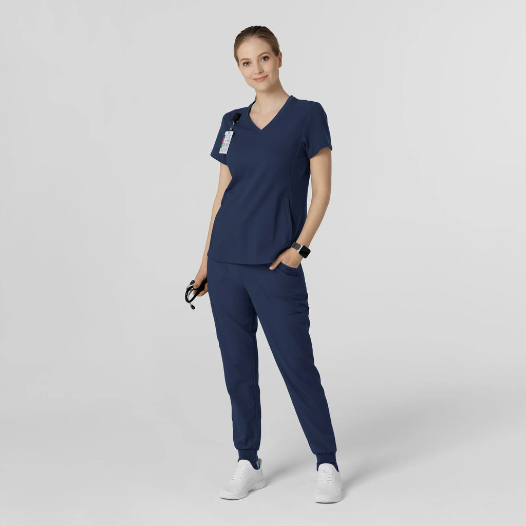 Wink Scrubs Women's Convertible Stirrup Jogger Scrub Pant Navy | scrub-supply.com