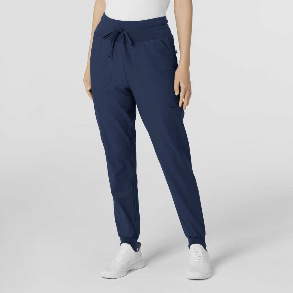 Wink Scrubs Women's Convertible Stirrup Jogger Scrub Pant Navy | scrub-supply.com