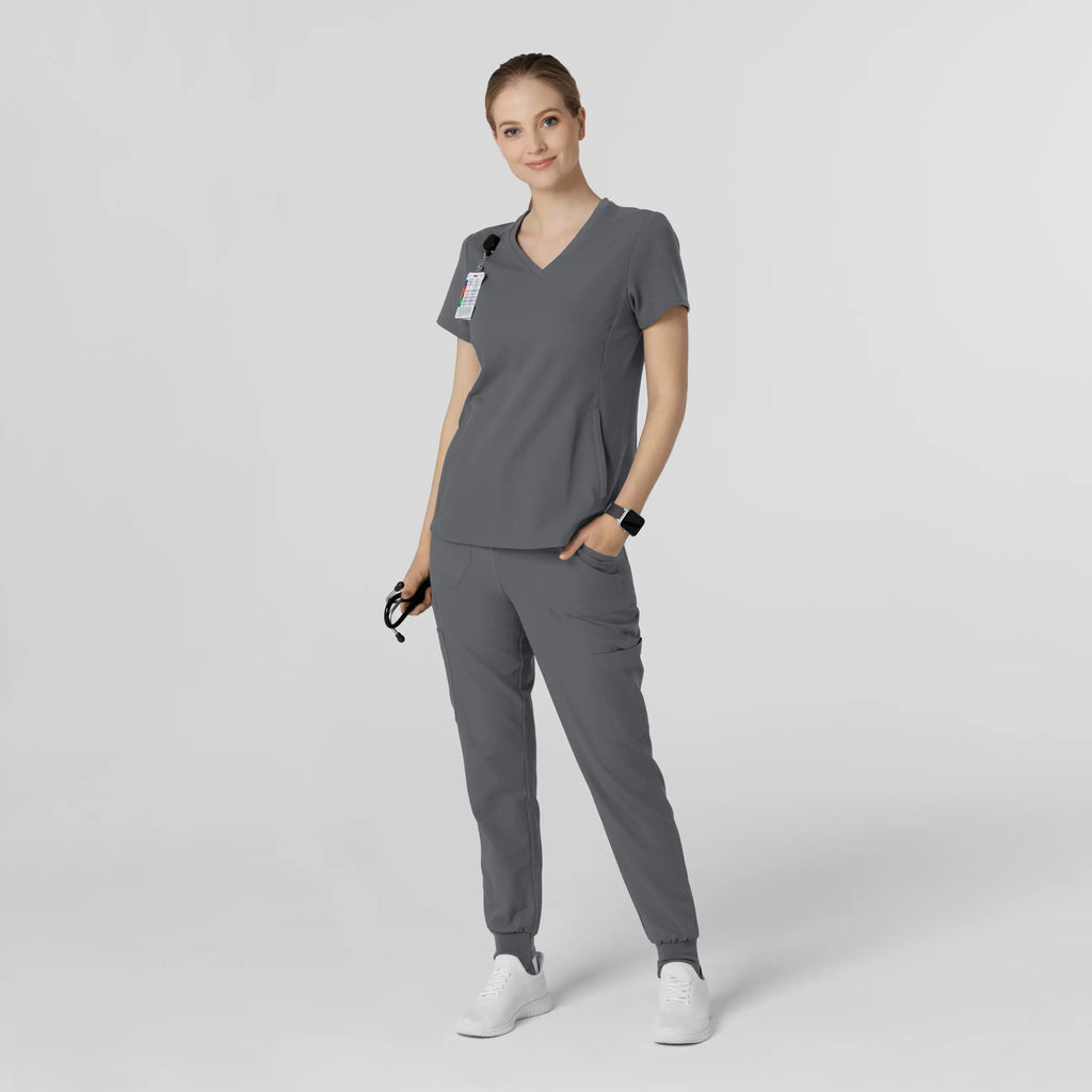 Wink Scrubs Women's Convertible Stirrup Jogger Scrub Pant Pewter | scrub-supply.com