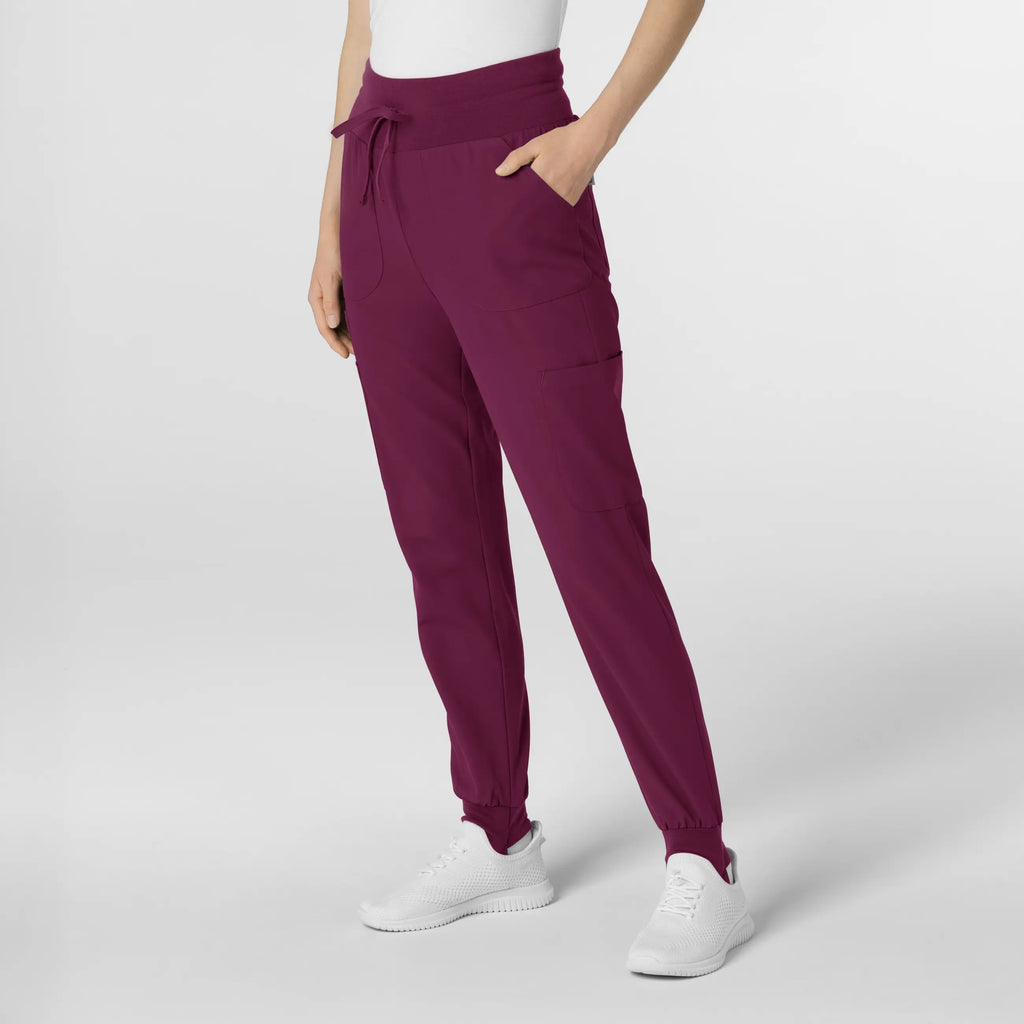 Wink Scrubs Women's Convertible Stirrup Jogger Scrub Pant Wine | scrub-supply.com