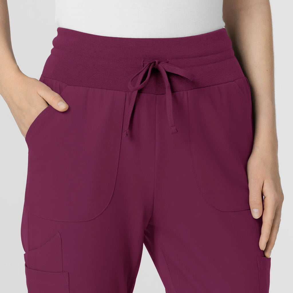 Wink Scrubs Women's Convertible Stirrup Jogger Scrub Pant Wine | scrub-supply.com