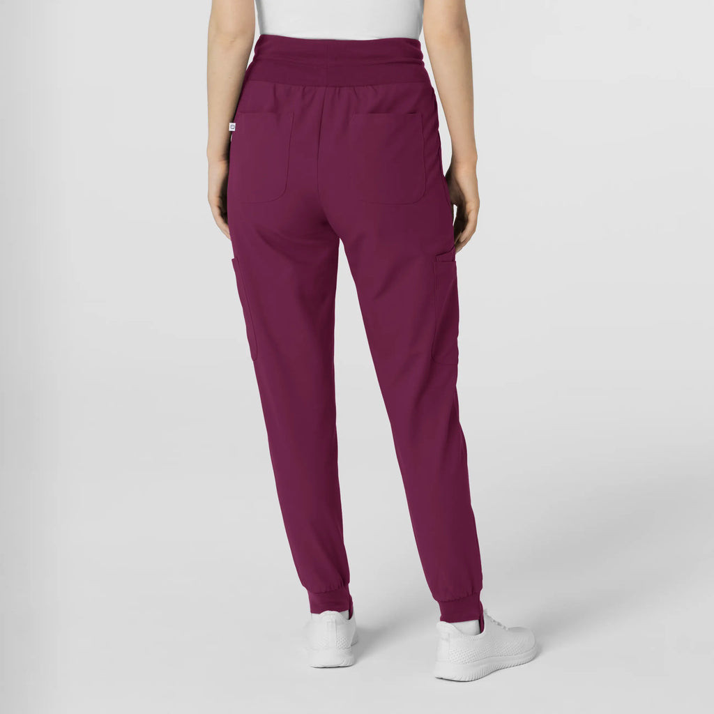 Wink Scrubs Women's Convertible Stirrup Jogger Scrub Pant Wine | scrub-supply.com