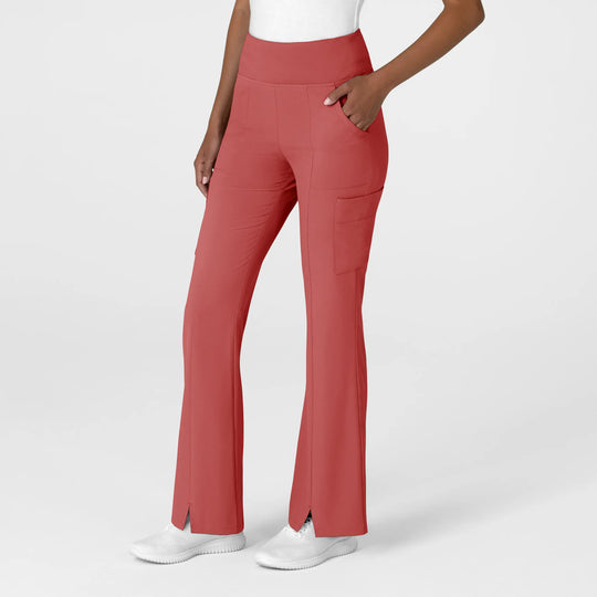 Wink Scrubs Women's Cargo Flare Scrub Pant Mineral Red | scrub-supply.com