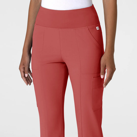 Wink Scrubs Women's Cargo Flare Scrub Pant Mineral Red | scrub-supply.com