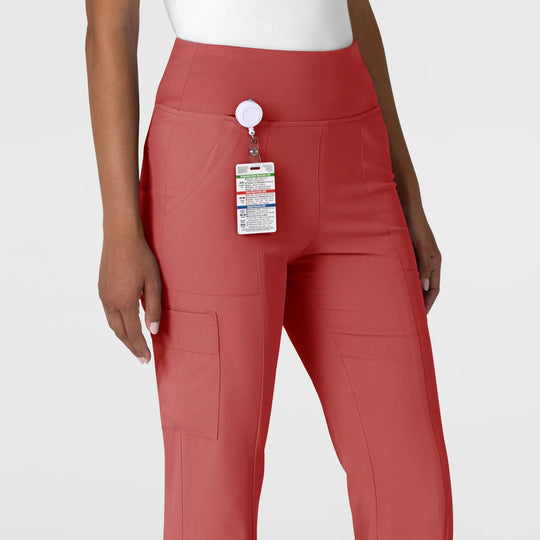 Wink Scrubs Women's Cargo Flare Scrub Pant Mineral Red | scrub-supply.com