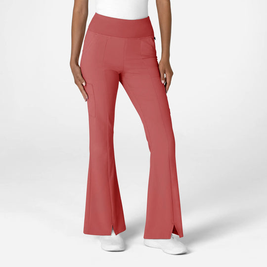 Wink Scrubs Women's Cargo Flare Scrub Pant Mineral Red | scrub-supply.com