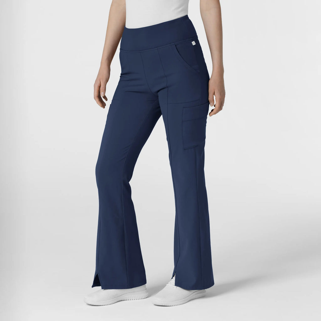 Wink Scrubs Women's Cargo Flare Scrub Pant Navy | scrub-supply.com