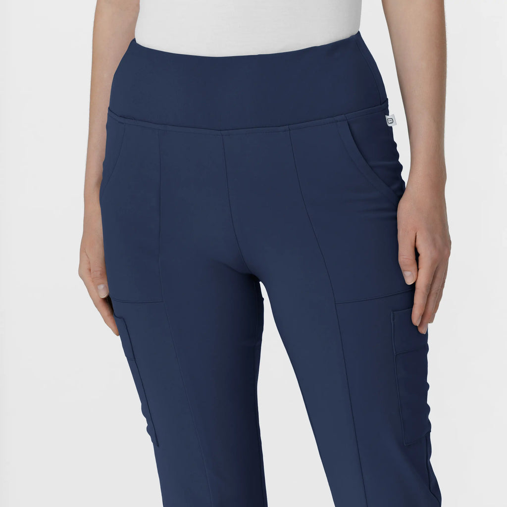 Wink Scrubs Women's Cargo Flare Scrub Pant Navy | scrub-supply.com