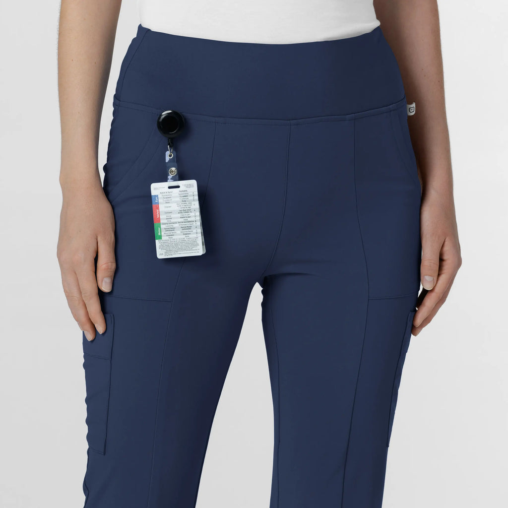 Wink Scrubs Women's Cargo Flare Scrub Pant Navy | scrub-supply.com