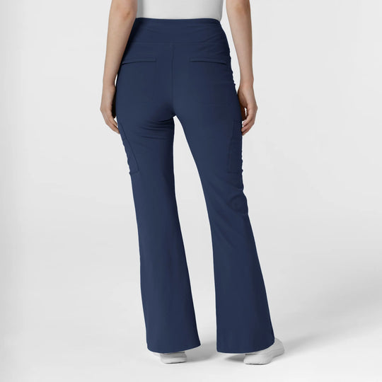 Wink Scrubs Women's Cargo Flare Scrub Pant Navy | scrub-supply.com
