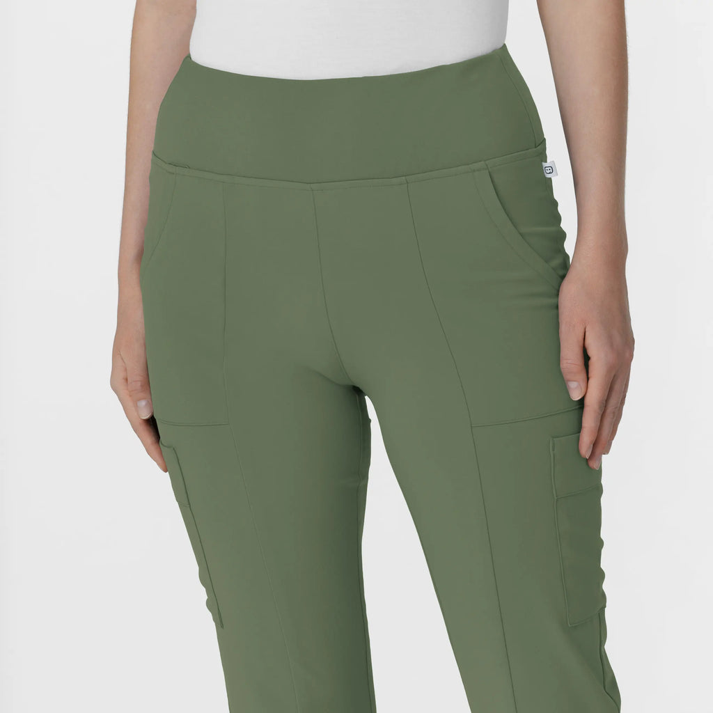 Wink Scrubs Women's Cargo Flare Scrub Pant Olive | scrub-supply.com