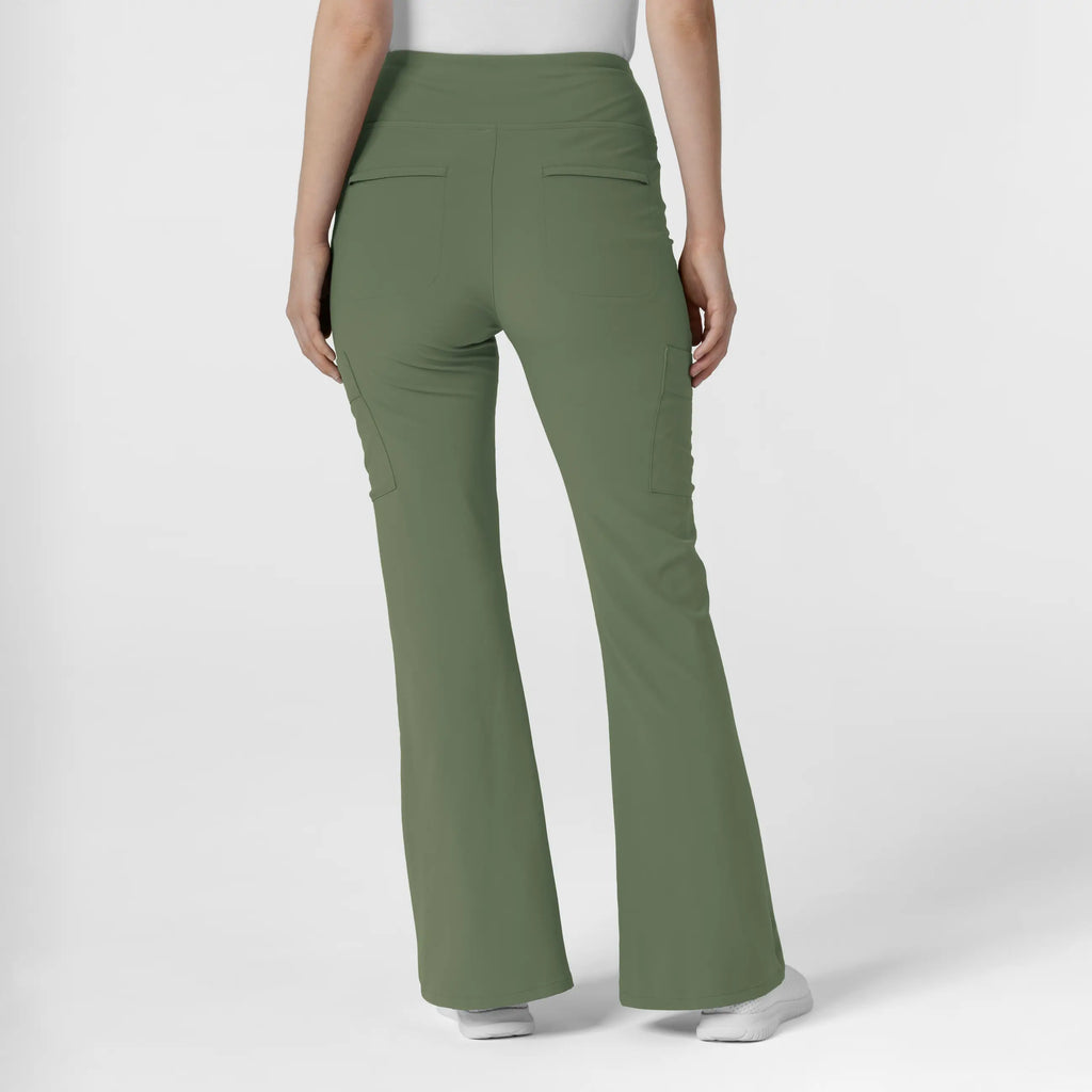 Wink Scrubs Women's Cargo Flare Scrub Pant Olive | scrub-supply.com