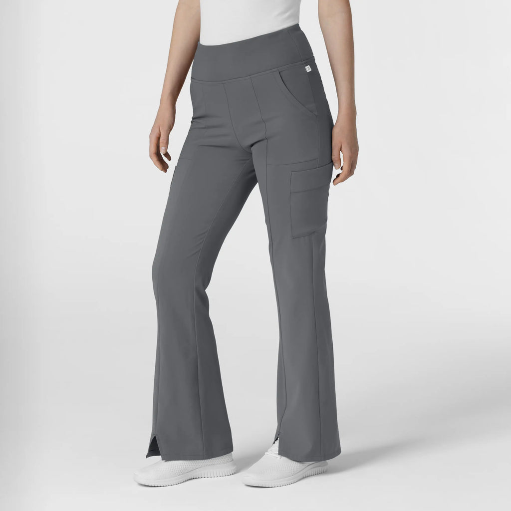 Wink Scrubs Women's Cargo Flare Scrub Pant Pewter | scrub-supply.com