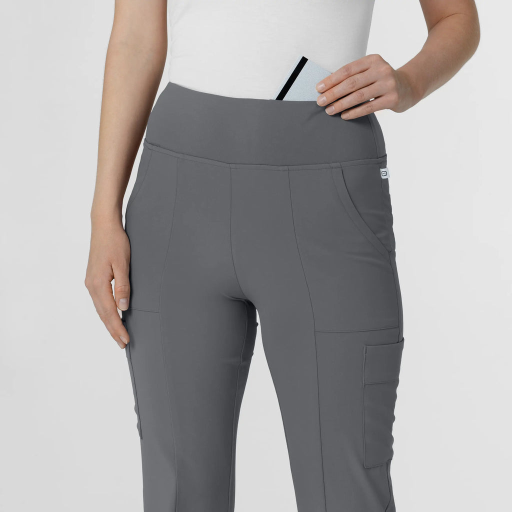 Wink Scrubs Women's Cargo Flare Scrub Pant Pewter | scrub-supply.com