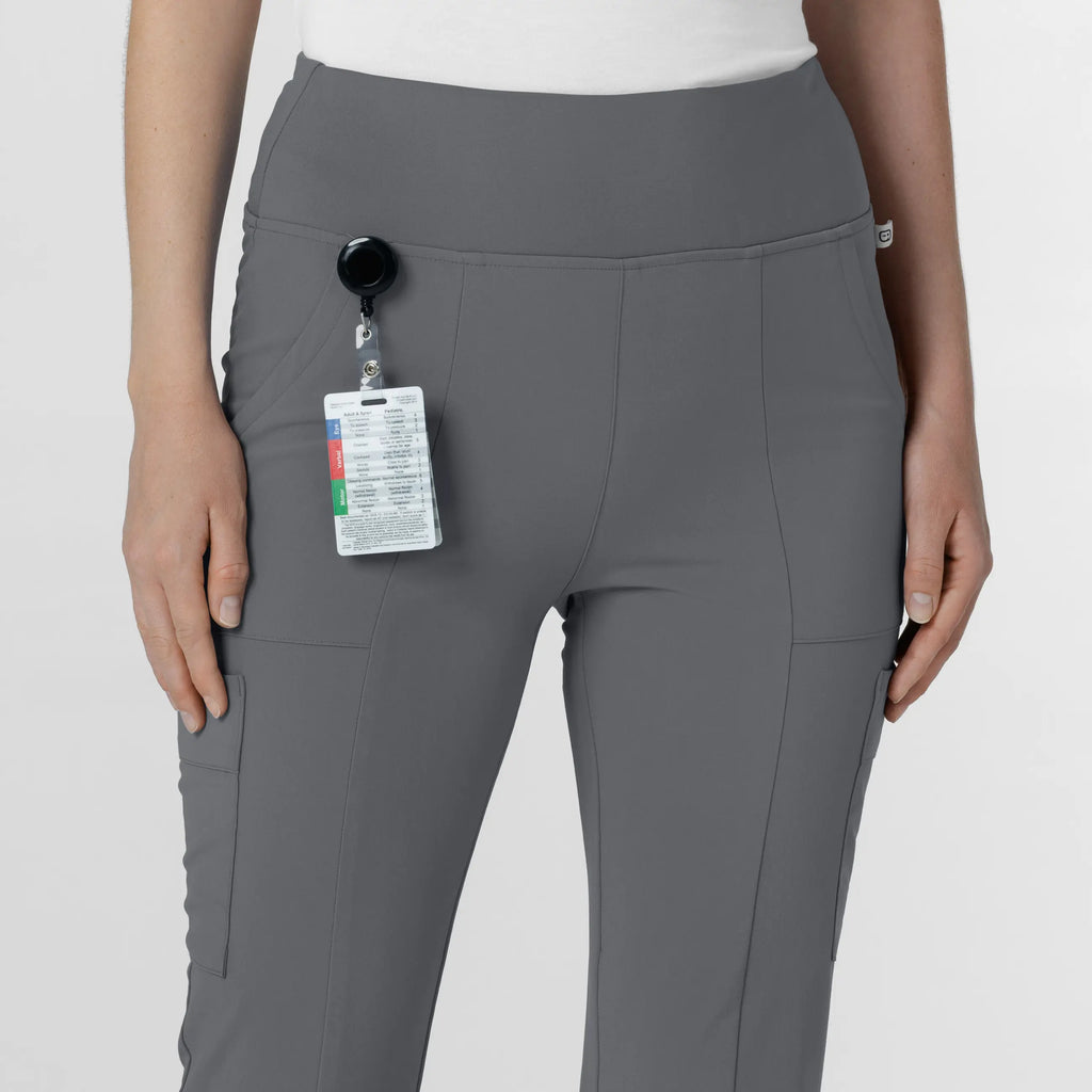 Wink Scrubs Women's Cargo Flare Scrub Pant Pewter | scrub-supply.com