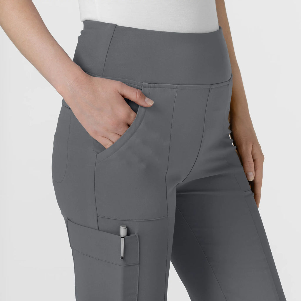 Wink Scrubs Women's Cargo Flare Scrub Pant Pewter | scrub-supply.com