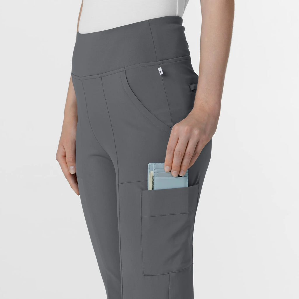 Wink Scrubs Women's Cargo Flare Scrub Pant Pewter | scrub-supply.com