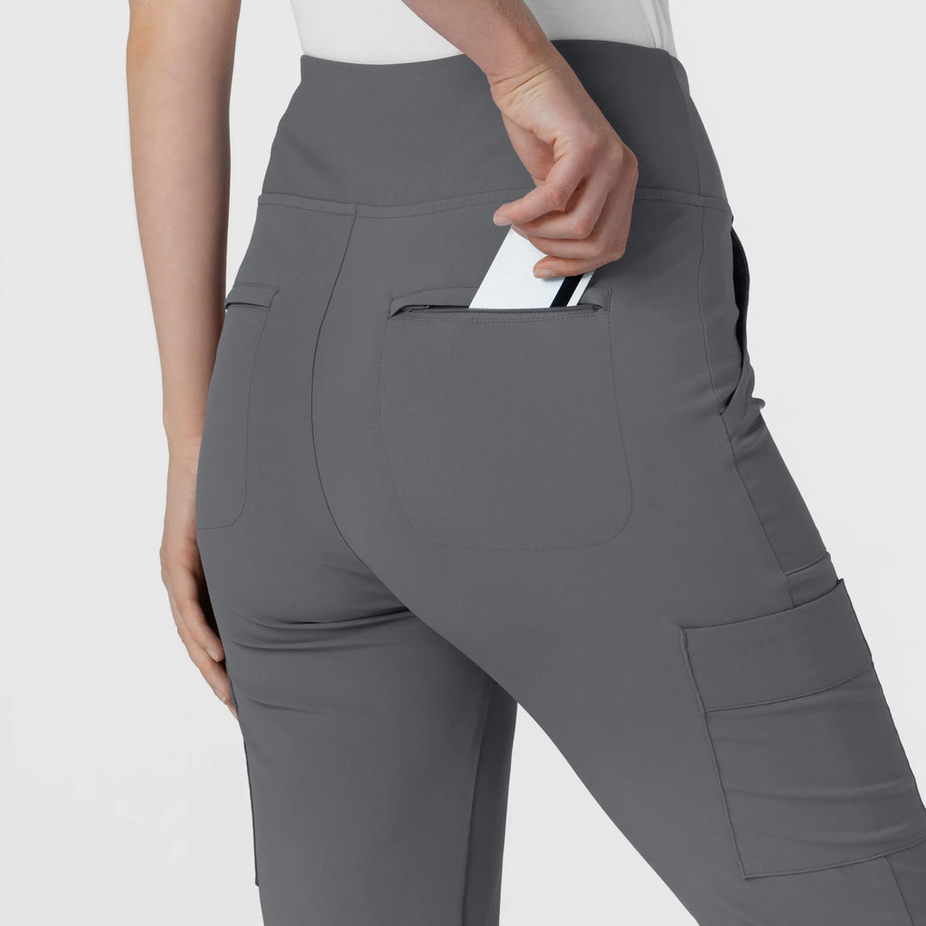 Wink Scrubs Women's Cargo Flare Scrub Pant Pewter | scrub-supply.com