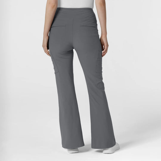 Wink Scrubs Women's Cargo Flare Scrub Pant Pewter | scrub-supply.com