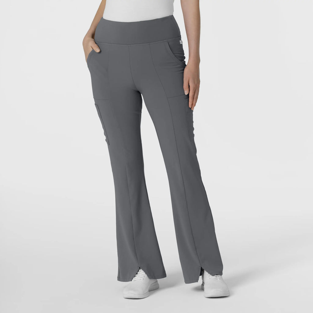 Wink Scrubs Women's Cargo Flare Scrub Pant Pewter | scrub-supply.com