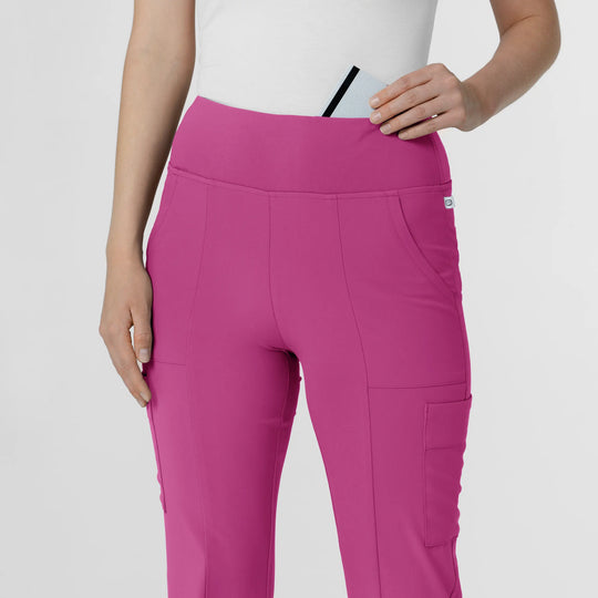 Wink Scrubs Women's Cargo Flare Scrub Pant Raspberry | scrub-supply.com
