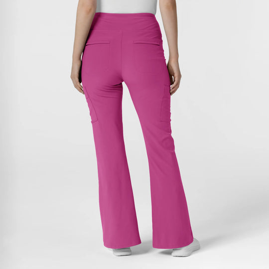 Wink Scrubs Women's Cargo Flare Scrub Pant Raspberry | scrub-supply.com