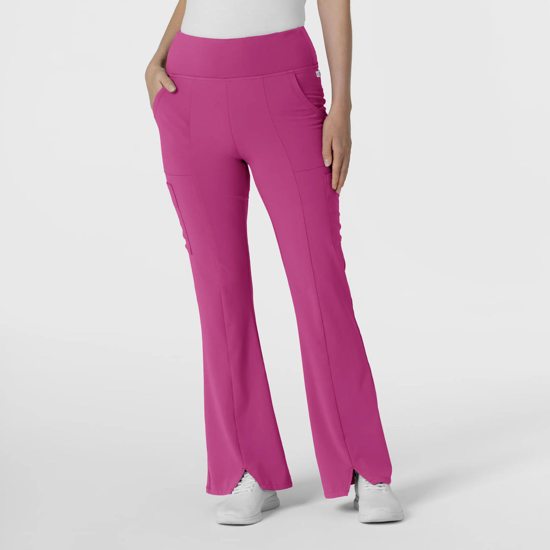 Wink Scrubs Women's Cargo Flare Scrub Pant Raspberry | scrub-supply.com