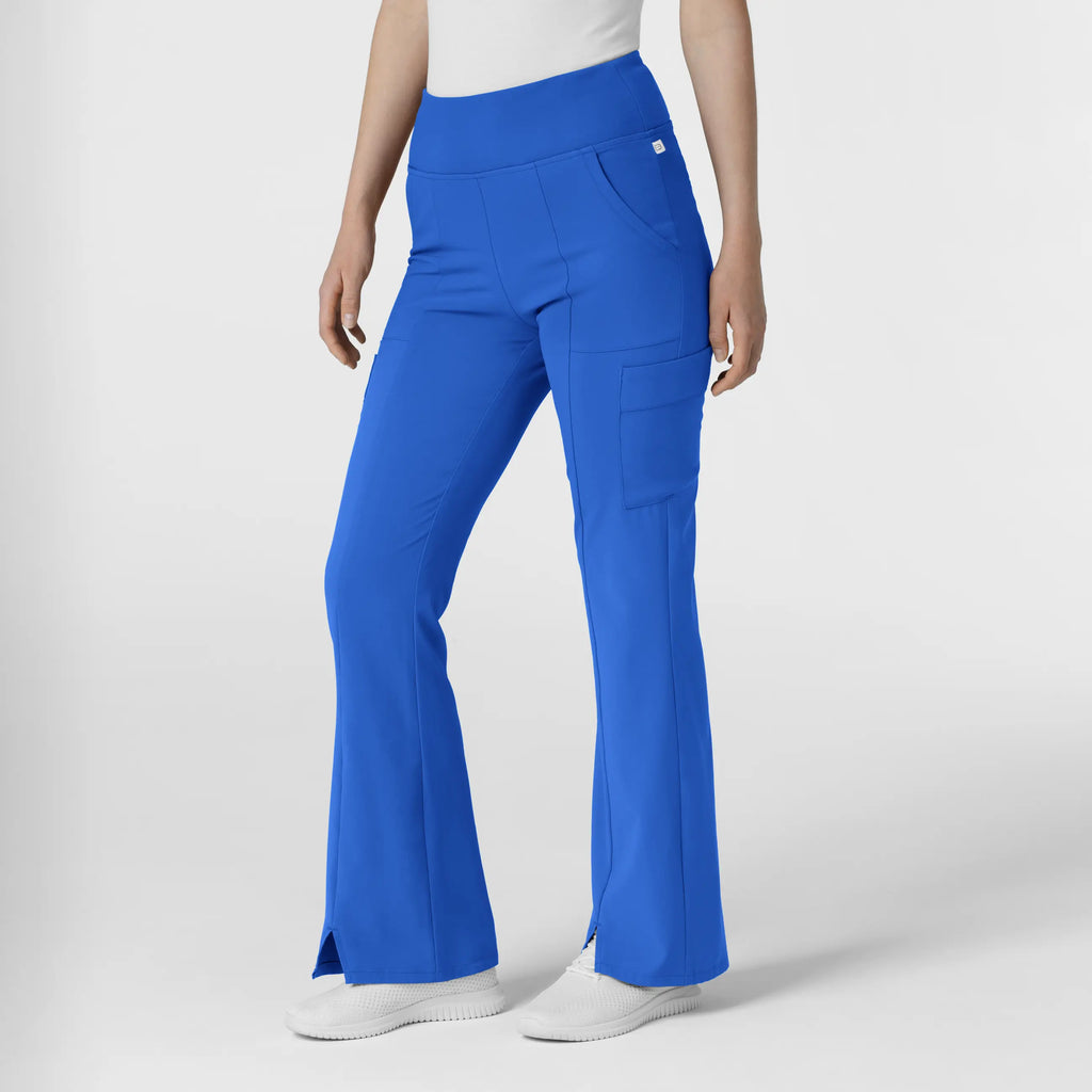 Wink Scrubs Women's Cargo Flare Scrub Pant Royal Blue | scrub-supply.com