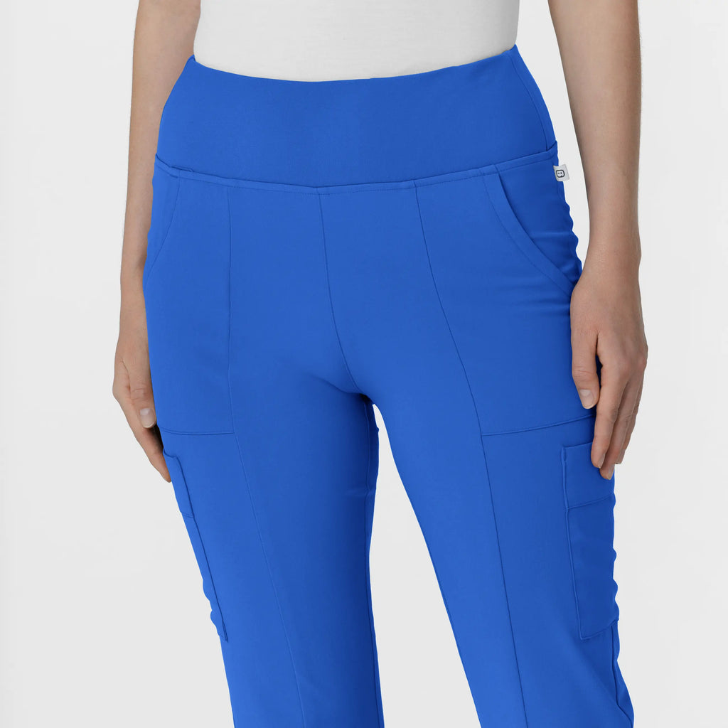 Wink Scrubs Women's Cargo Flare Scrub Pant Royal Blue | scrub-supply.com