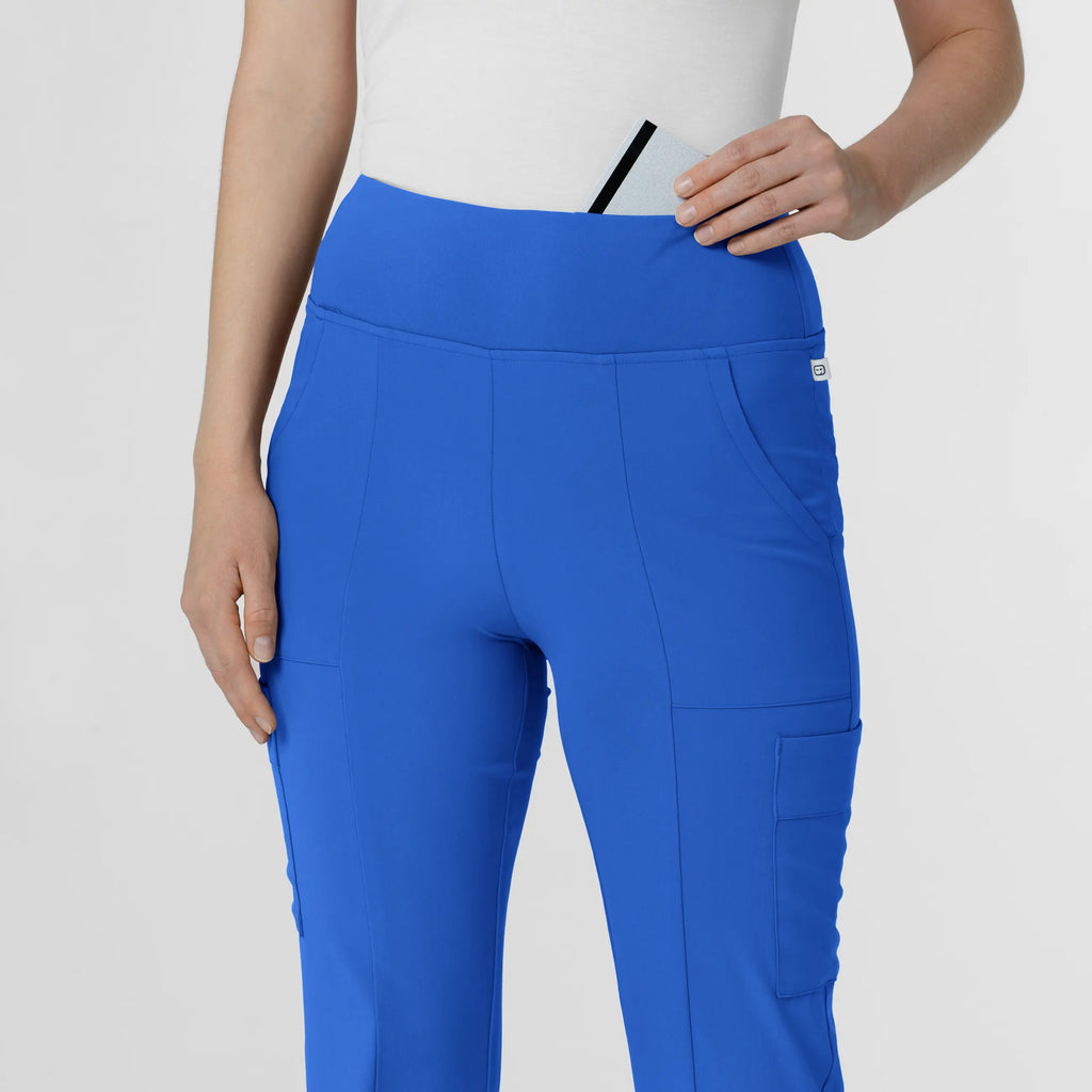 Wink Scrubs Women's Cargo Flare Scrub Pant Royal Blue | scrub-supply.com