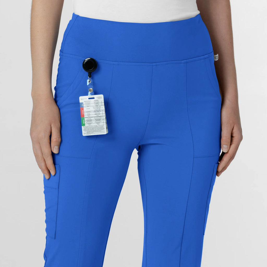 Wink Scrubs Women's Cargo Flare Scrub Pant Royal Blue | scrub-supply.com