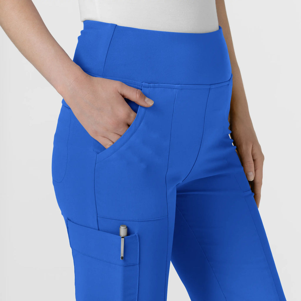 Wink Scrubs Women's Cargo Flare Scrub Pant Royal Blue | scrub-supply.com