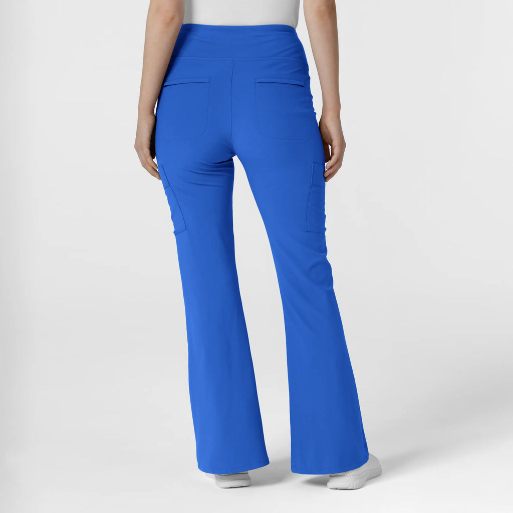 Wink Scrubs Women's Cargo Flare Scrub Pant Royal Blue | scrub-supply.com