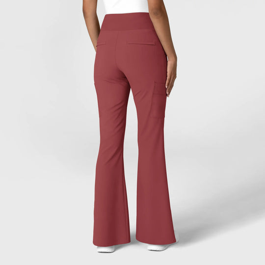 Wink Scrubs Women's Cargo Flare Scrub Pant Ruby | scrub-supply.com