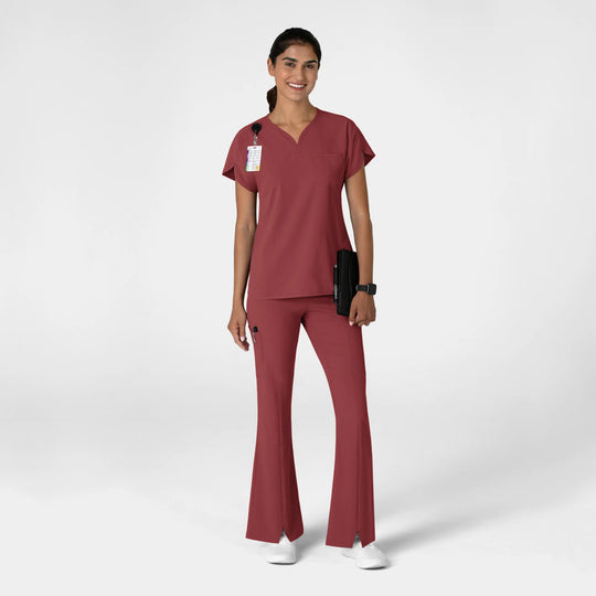 Wink Scrubs Women's Cargo Flare Scrub Pant Ruby | scrub-supply.com