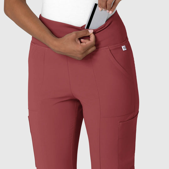 Wink Scrubs Women's Cargo Flare Scrub Pant Ruby | scrub-supply.com