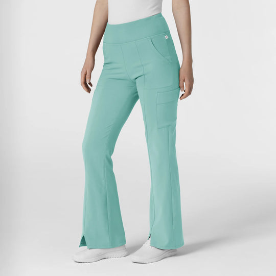 Wink Scrubs Women's Cargo Flare Scrub Pant Turquoise | scrub-supply.com